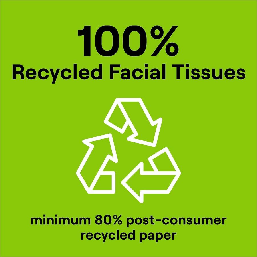 Image of Seventh Generation 13719 100% Recycled Facial Tissues, 2 Ply, White, Paper, 1 Box