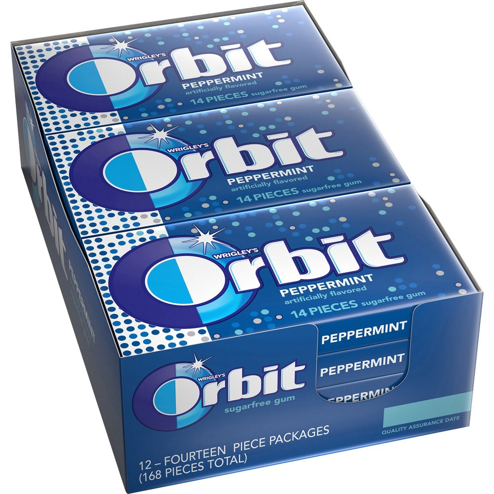 Image of MARS Orbit Gum, Sugar-free,14/Pcs/PK,12 Packs/BX, Peppermint