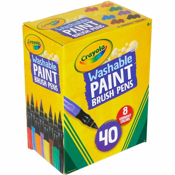 Image of Crayola® Paint Brush Pens, No Drip, 40/BX, Assorted
