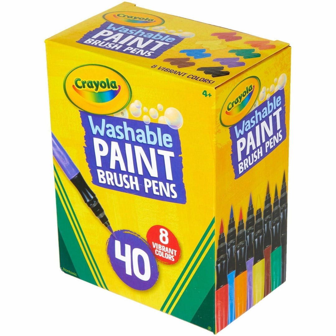 Image of Crayola® Paint Brush Pens, No Drip, 40/BX, Assorted