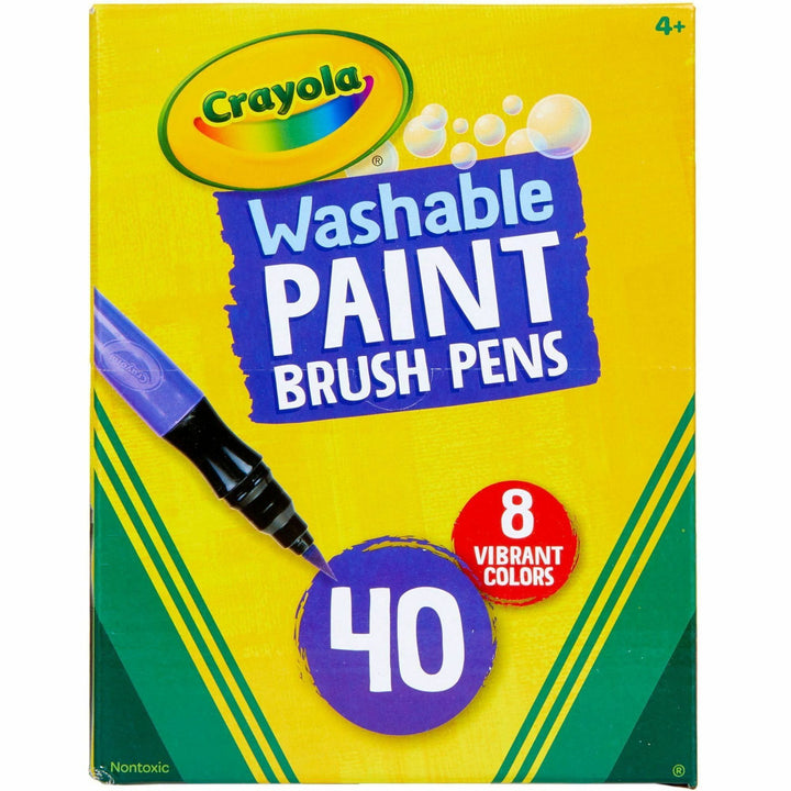 Image of Crayola® Paint Brush Pens, No Drip, 40/BX, Assorted
