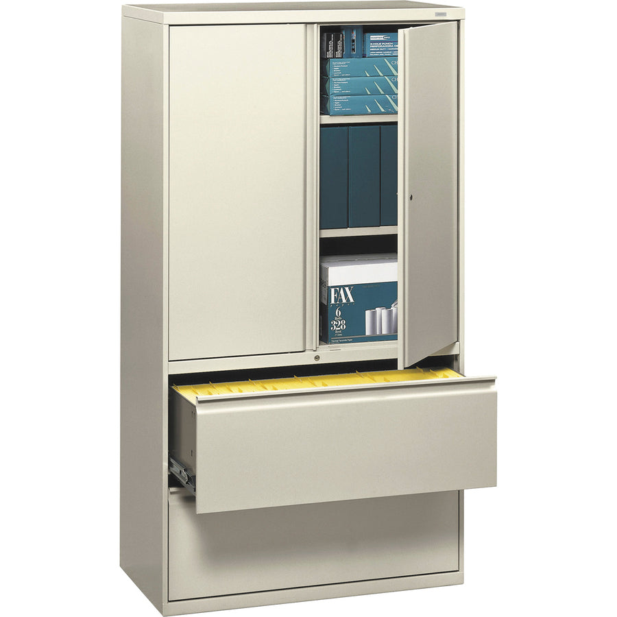 Image of HON® Lateral File,w/ Storage,2-drawer,36"x18"x64-1/2",Putty