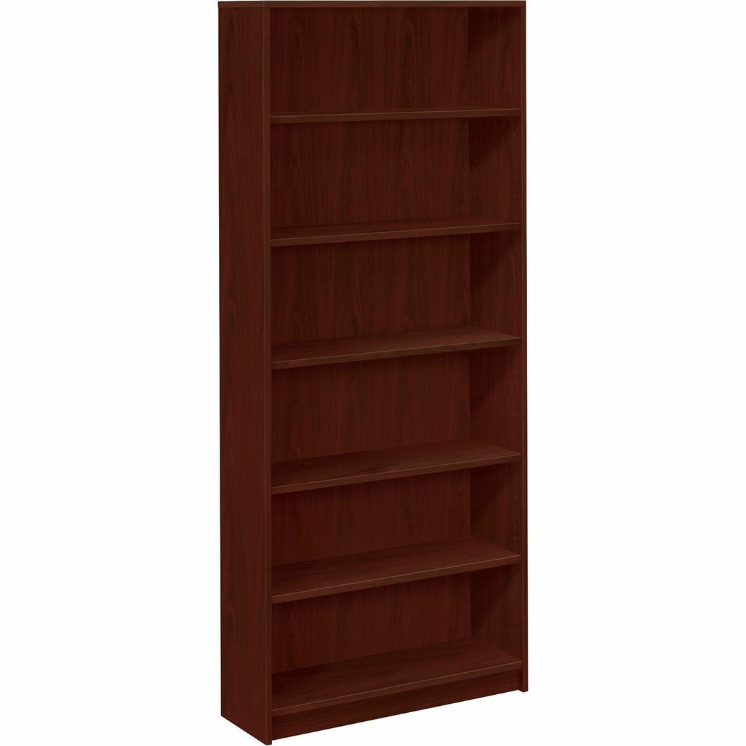 Image of HON® 6 Shelf Bookcase, 4 Adj., 36"Wx11-1/2"Dx84"H, Mahogany