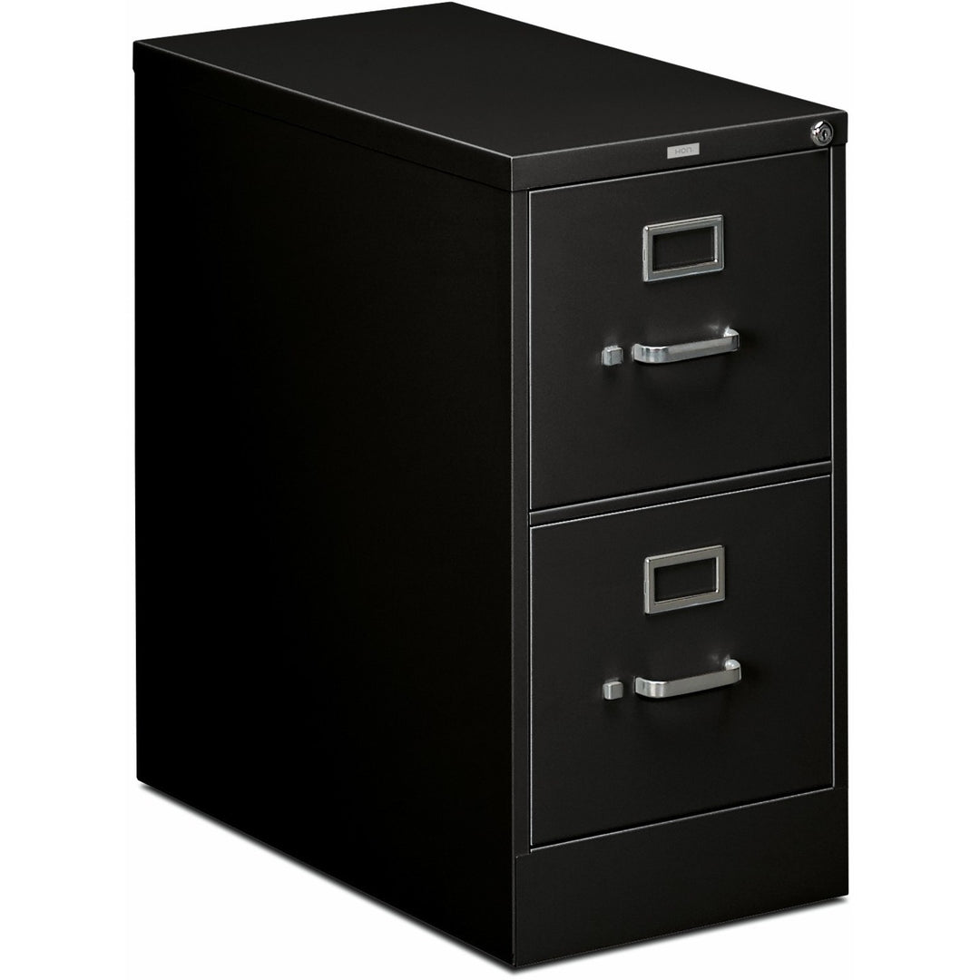 Image of HON® 310 Series Vertical File, 2 Letter-Size File Drawers, Black, 15" X 26.5" X 29"