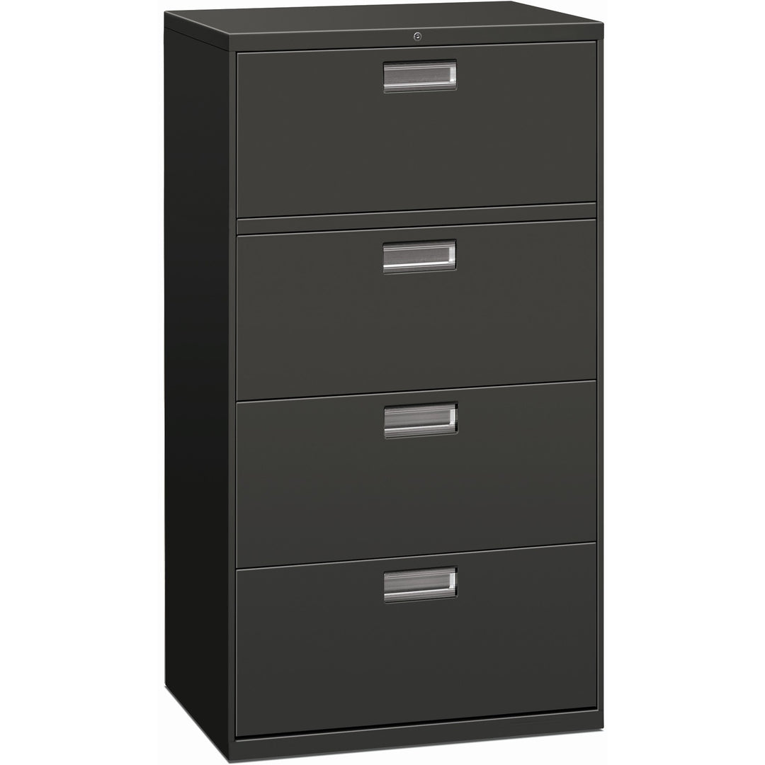 Image of HON® Lateral File, 4 Drawer, w/Lock, 30"x18"x52-1/2", Charcoal