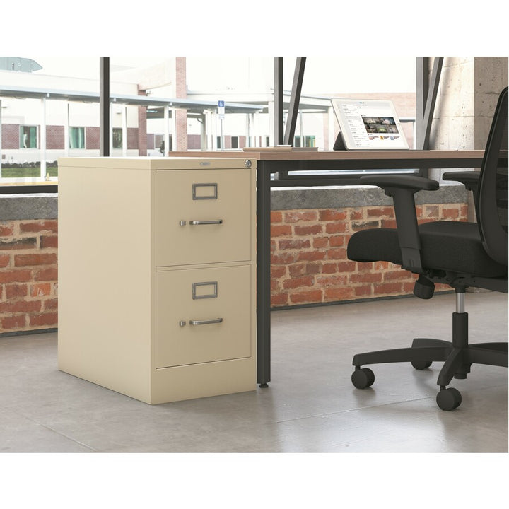 Image of HON® 310 Series Vertical File, 2 Letter-Size File Drawers, Putty, 15" X 26.5" X 29"