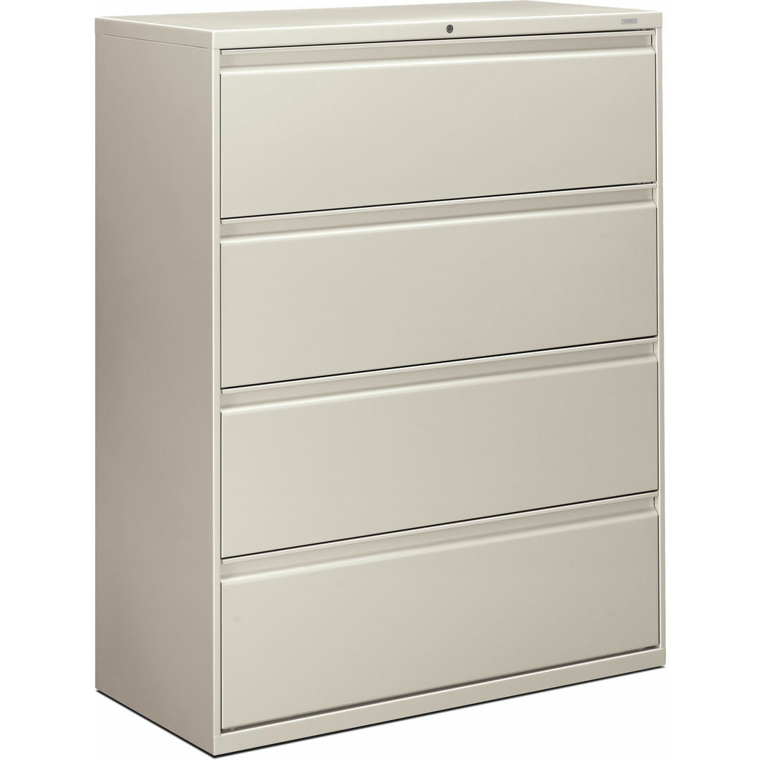 Image of HON® 4-Drawer Lateral File, W/Lock, 42"x19-1/4"x53-1/4", Lt Gray