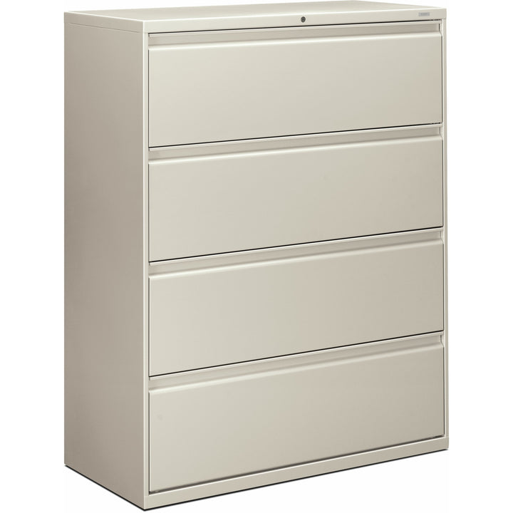 Image of HON® 4-Drawer Lateral File, W/Lock, 42"x19-1/4"x53-1/4", Lt Gray