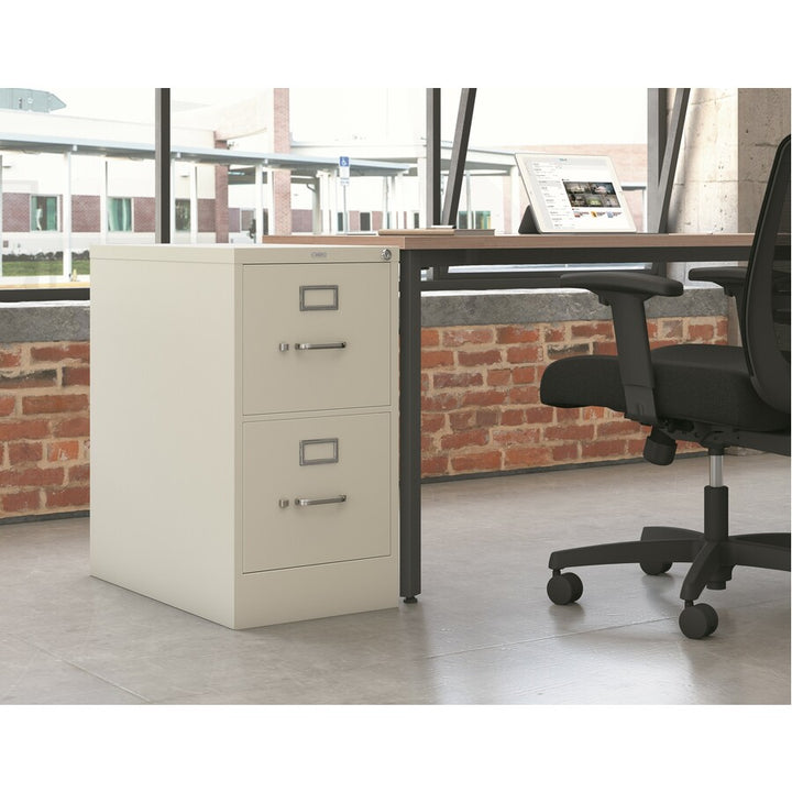 Image of HON® 310 Series Vertical File, 2 Letter-Size File Drawers, Light Gray, 15" X 26.5" X 29"