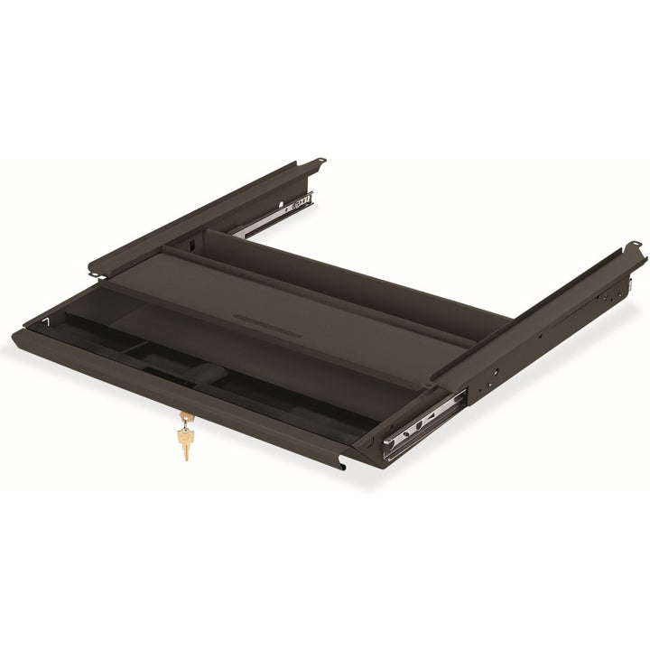 Image of HON® Center Drawer, Use with 38000 Series, Stationmaster, Metal, 19w x 14.75d x 3h, Charcoal