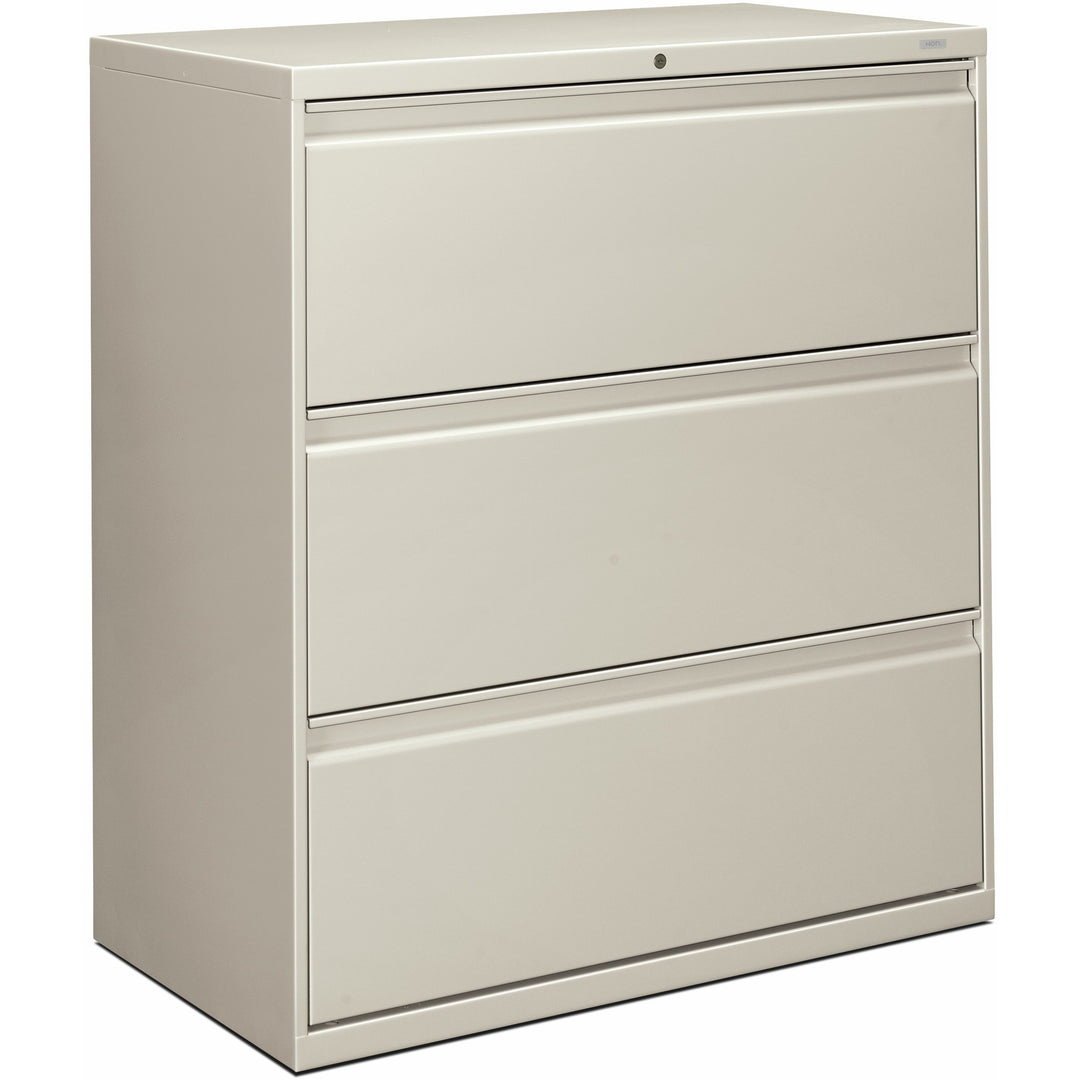 Image of HON® 3-Drawer Lateral File, W/Lock, 36"x19-1/4"x40-7/8", Lt Gray