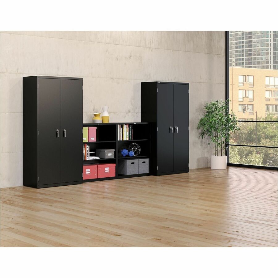 Image of HON® Assembled Storage Cabinet, 36w x 18.13d x 71.75h, Black