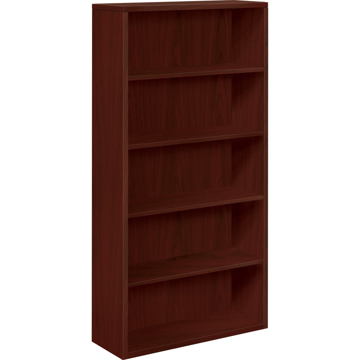 Image of HON® 10500 Series Laminate Bookcase, Five-Shelf, 36w x 13.13d x 71h, Mahogany