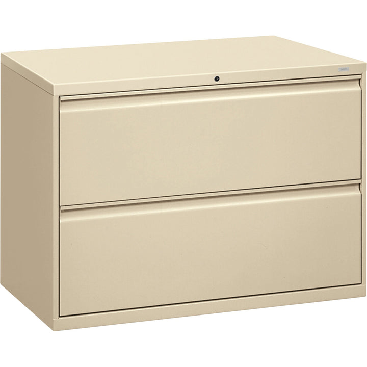 Image of HON® 2-Drawer, Lateral File W/Lock, 42"x19-1/4"x28-3/8", Putty