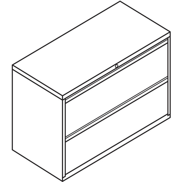 Image of HON® 2-Drawer, Lateral File W/Lock, 42"x19-1/4"x28-3/8", Putty