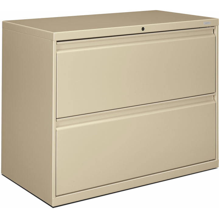 Image of HON® 2-Drawer Lateral File W/Lock, 36"x19-1/4"x28-3/8", Putty