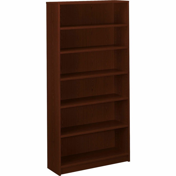 Image of HON® 6 Shelf Bookcase, 4 Adj., 36"Wx11-1/2"Dx72-5/8"H, Mahogany