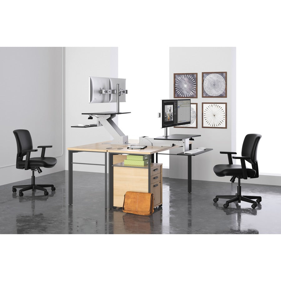 Image of HON® Volt Series Task Chair With Synchro-Tilt, Supports Up To 250 Lb, 18" To 22.25" Seat Height, Black
