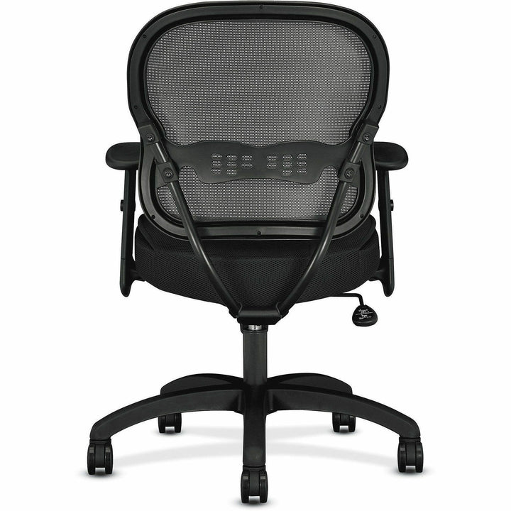 Image of HON® Wave Mesh Mid-Back Task Chair, Supports Up To 250 Lb, 18" To 22.25" Seat Height, Black