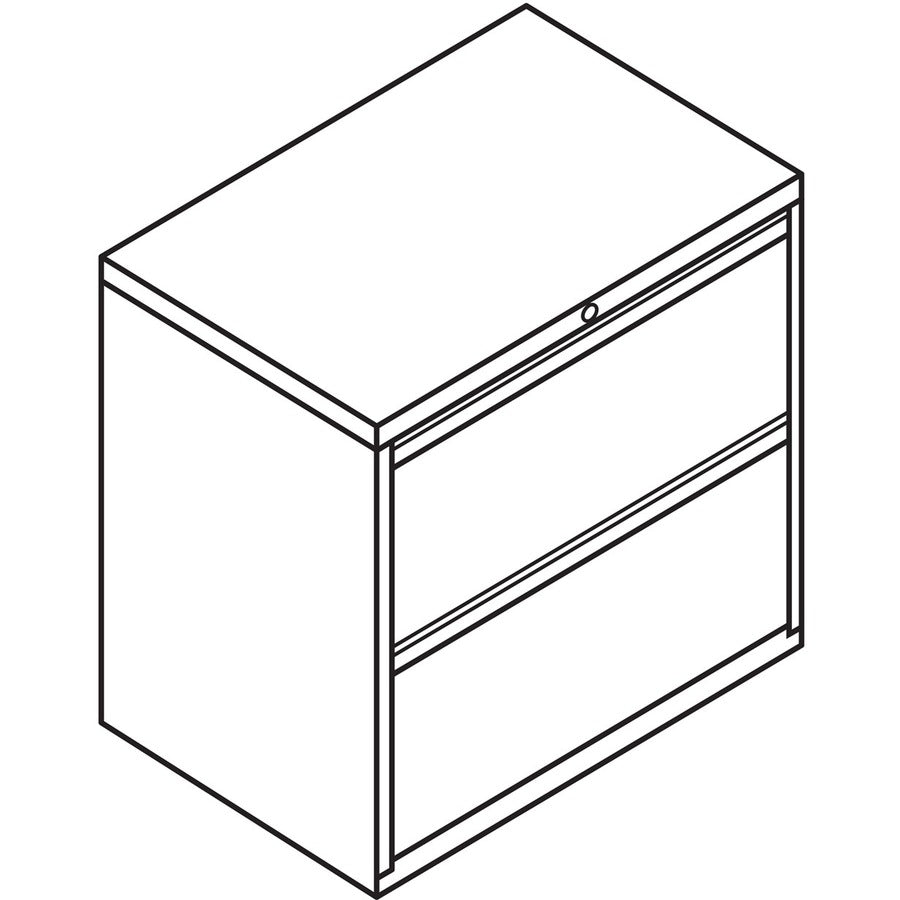 Image of HON® 2-Drawer Lateral File, W/Lock, 36"x19-1/4"x28-3/8", Lt.Gray