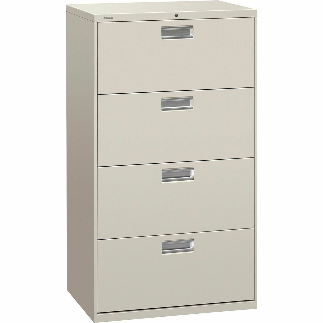 Image of HON® Lateral File, 4 Drawer, w/Lock, 30"x18"x52-1/2", Gray