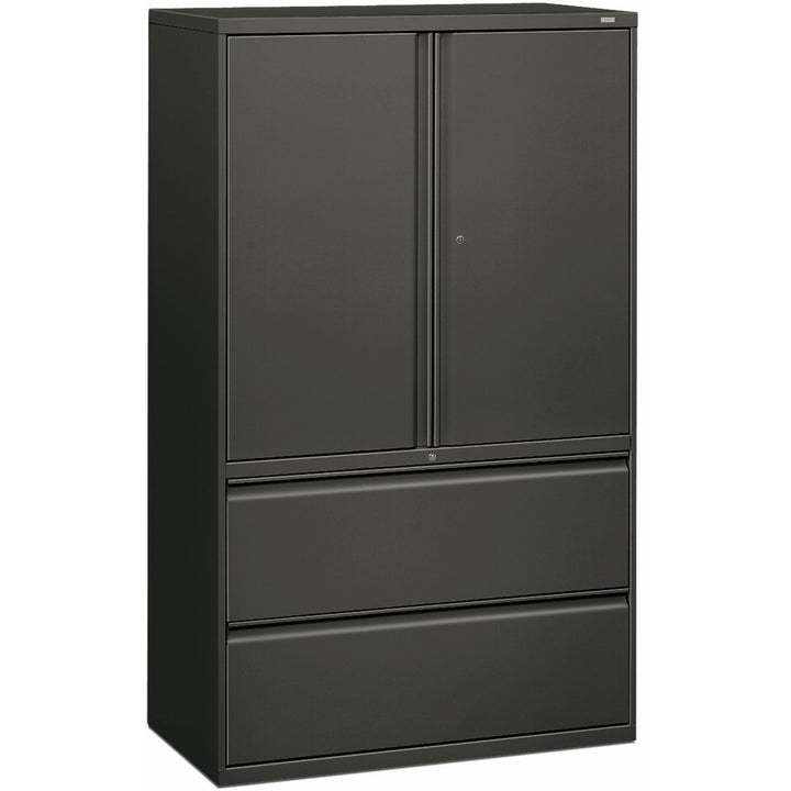 Image of HON® Lateral File,w/ Storage,2-drawer,42"x18"x64-1/2",Charcoal