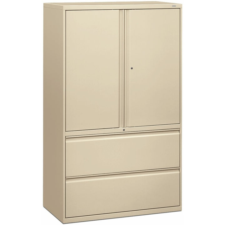 Image of HON® Lateral File,w/ Storage,2-drawer,42"x18"x64-1/2",Putty