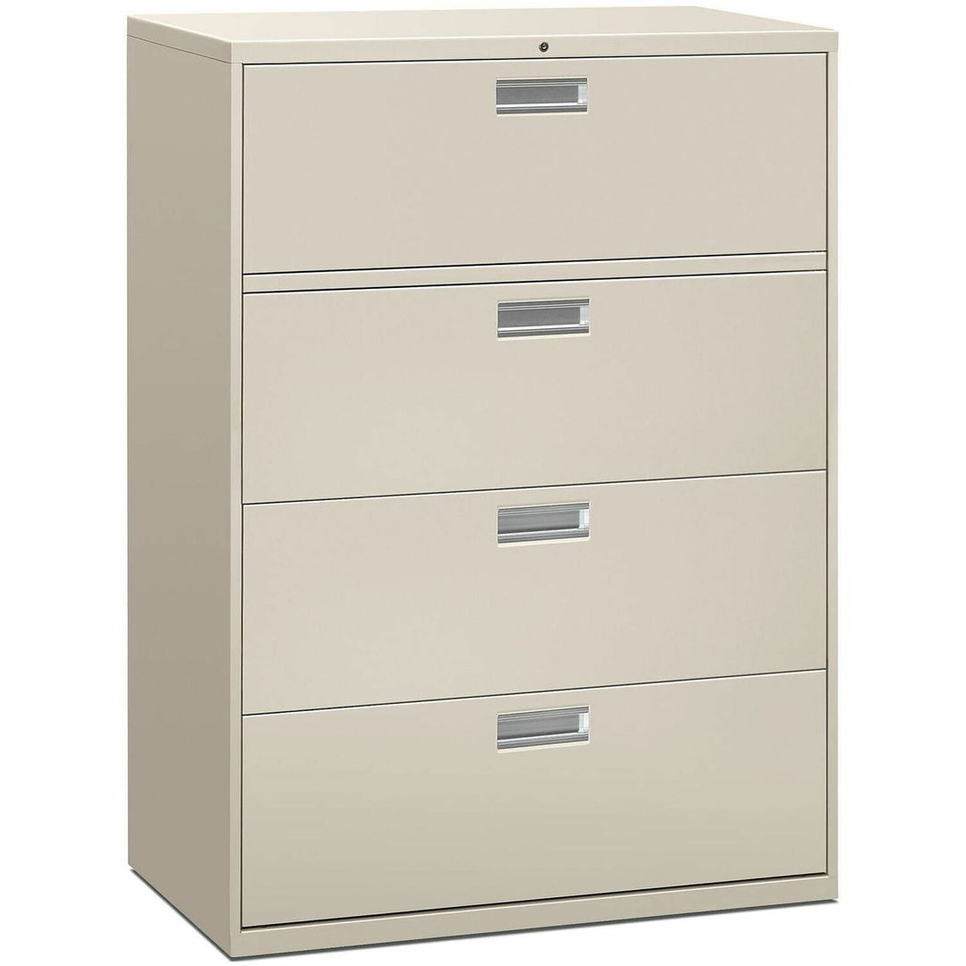 Image of HON® Brigade 600 Series Lateral File, 4 Legal/letter-Size File Drawers, Light Gray, 42" X 18" X 52.5"