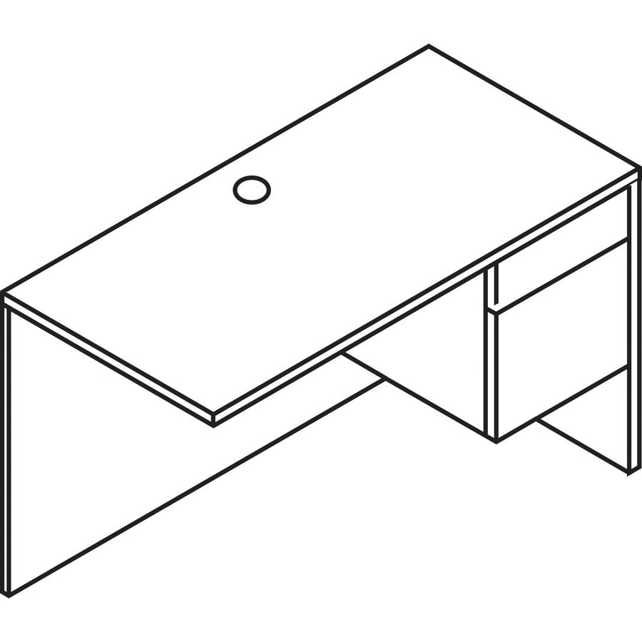 Image of HON® Right Return, f/Left ped.desk,48"x24"x29-1/2",Mahogany