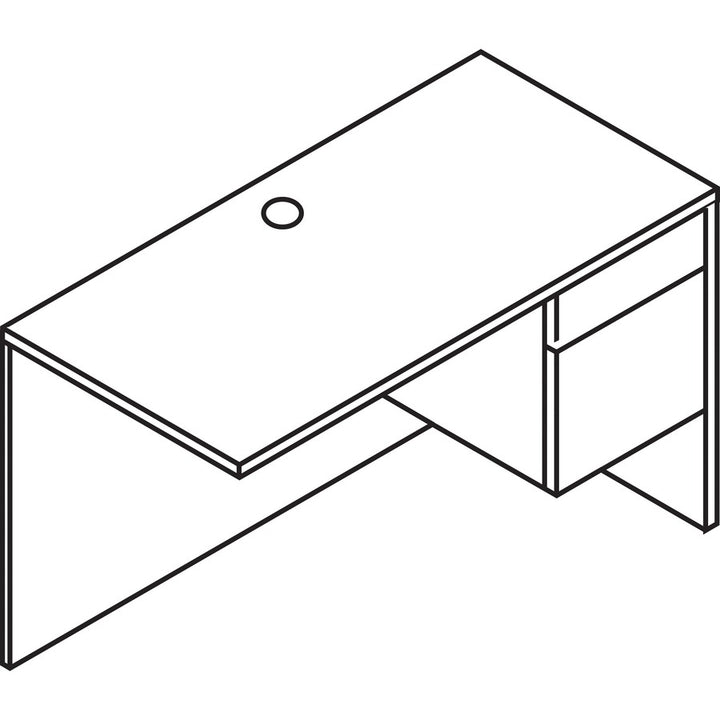 Image of HON® Right Return, f/Left ped.desk,48"x24"x29-1/2",Mahogany