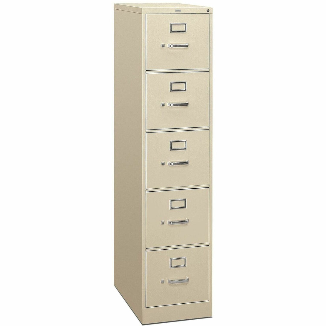 Image of HON® 310 Series Vertical File, 5 Letter-Size File Drawers, Putty, 15" X 26.5" X 60"
