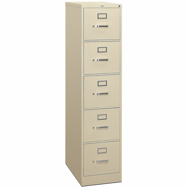 Image of HON® 310 Series Vertical File, 5 Letter-Size File Drawers, Putty, 15" X 26.5" X 60"