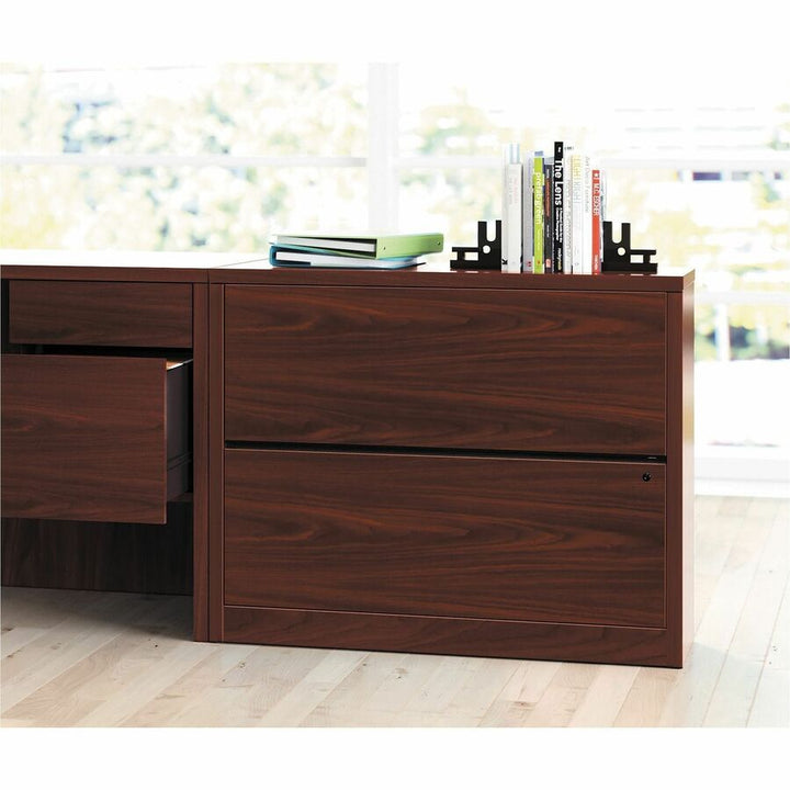 Image of HON® 10500 Series Lateral File, 2 Legal/letter-Size File Drawers, Mahogany, 36" X 20" X 29.5"
