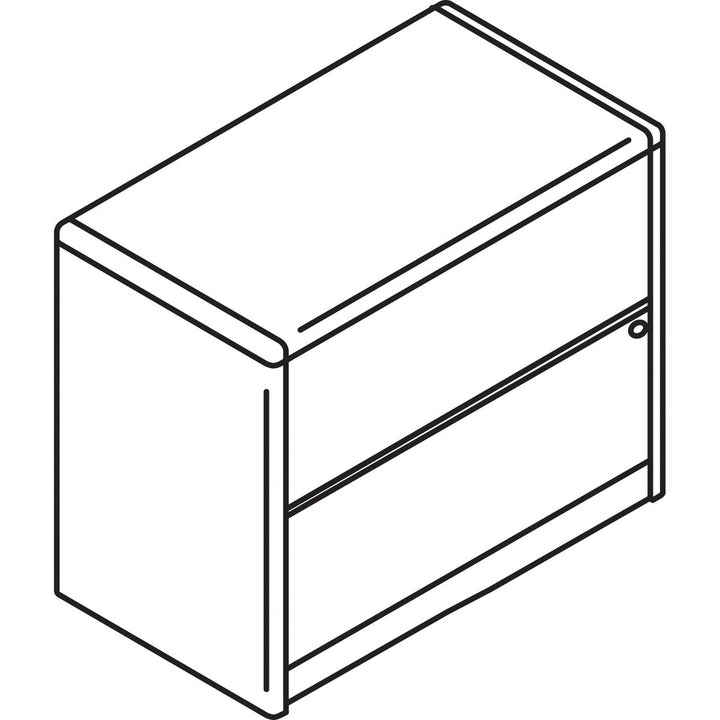 Image of HON® 10500 Series Lateral File, 2 Legal/letter-Size File Drawers, Mahogany, 36" X 20" X 29.5"