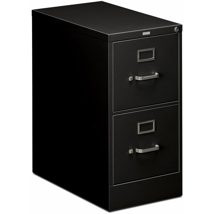 Image of HON® 510 Series Vertical File, 2 Letter-Size File Drawers, Black, 15" X 25" X 29"