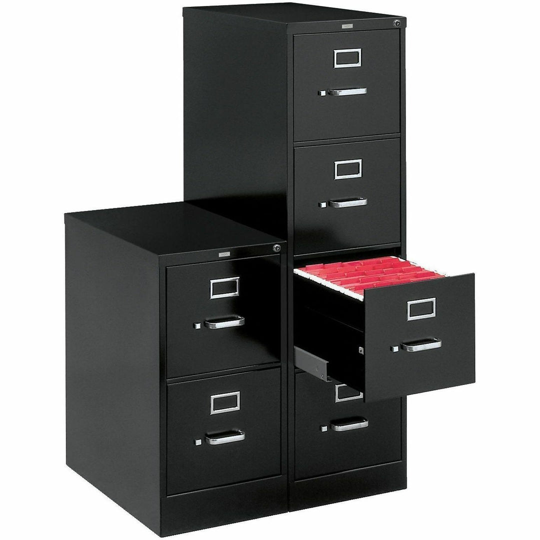 Image of HON® 510 Series Vertical File, 2 Letter-Size File Drawers, Black, 15" X 25" X 29"