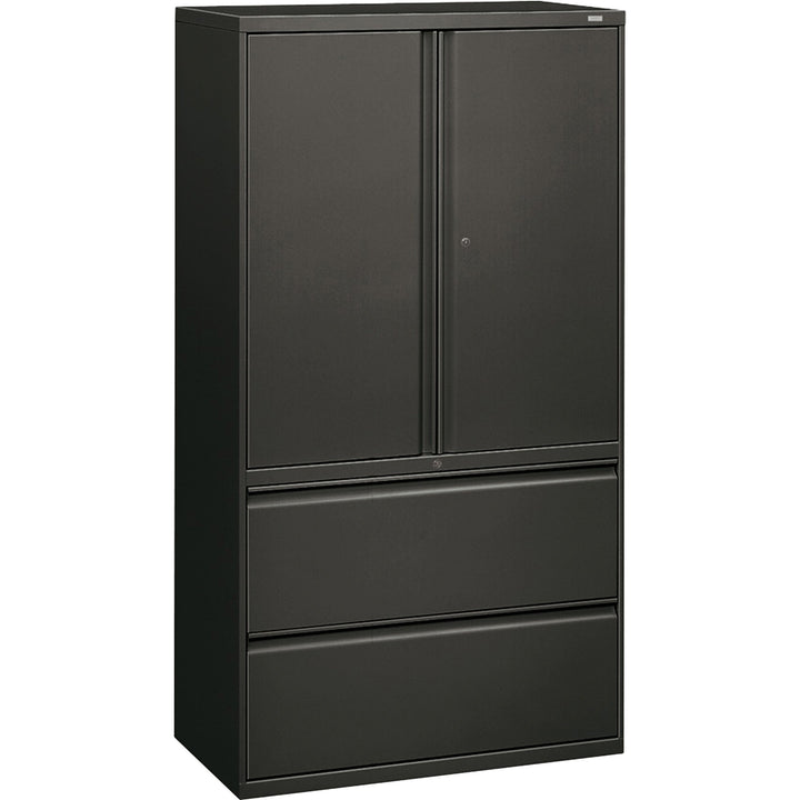 Image of HON® Lateral File,w/ Storage,2-drawer,36"x18"x64-1/2",Charcoal