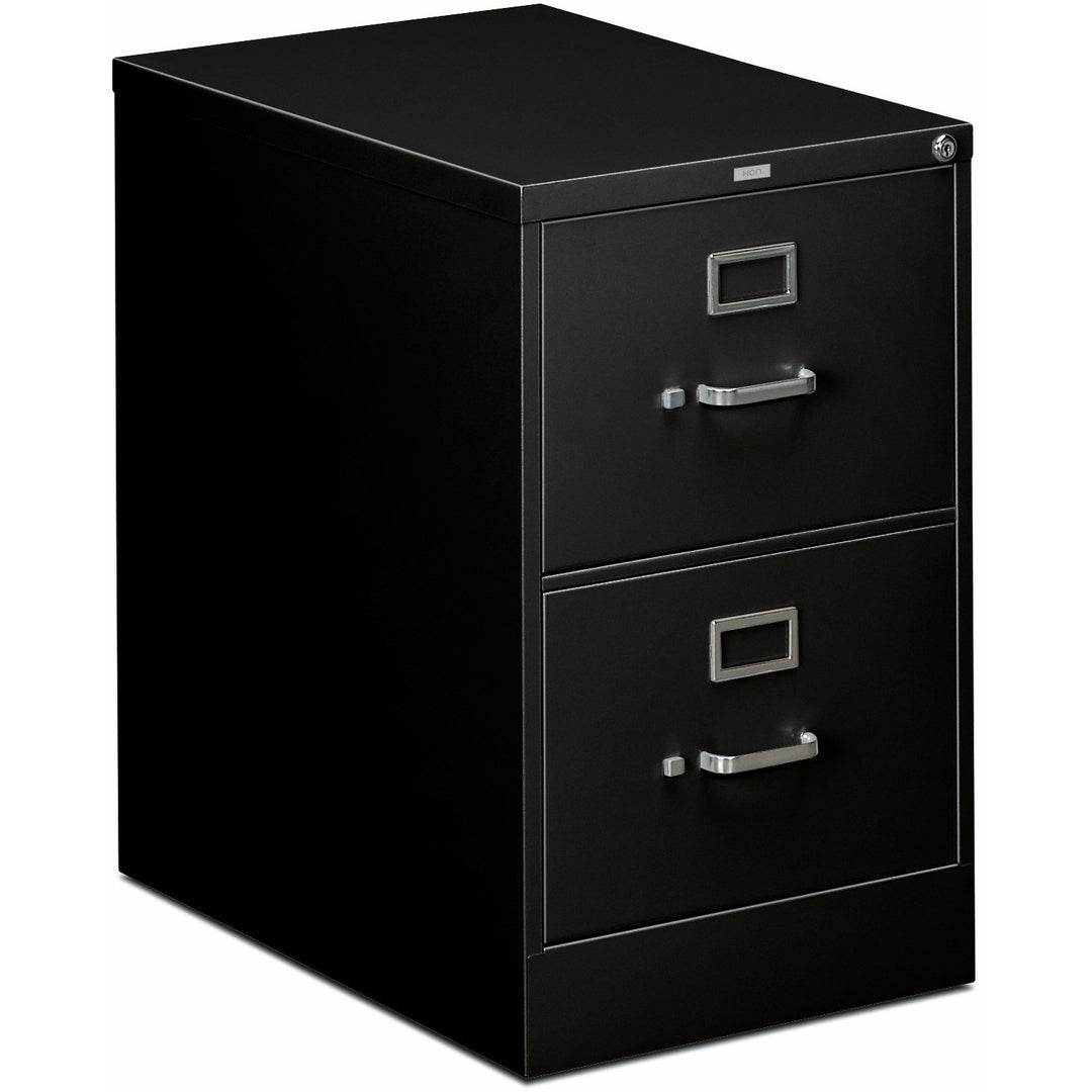 Image of HON® 310 Series Vertical File, 2 Legal-Size File Drawers, Black, 18.25" X 26.5" X 29"