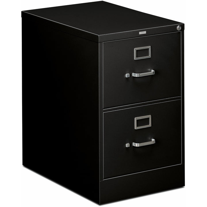 Image of HON® 310 Series Vertical File, 2 Legal-Size File Drawers, Black, 18.25" X 26.5" X 29"