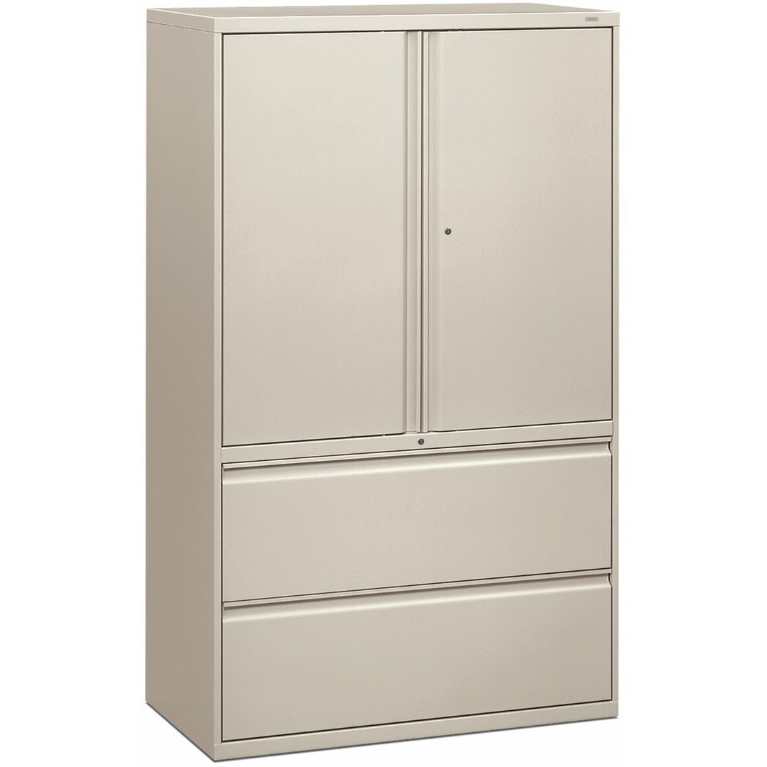 Image of HON® Lateral File,w/ Storage,2-drawer,42"x18"x64-1/2",Light Gray