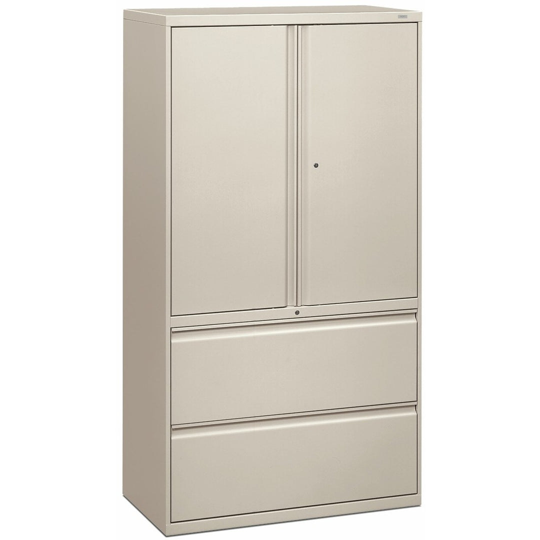 Image of HON® Lateral File,w/ Storage,2-drawer,36"x18"x64-1/2",Light Gray