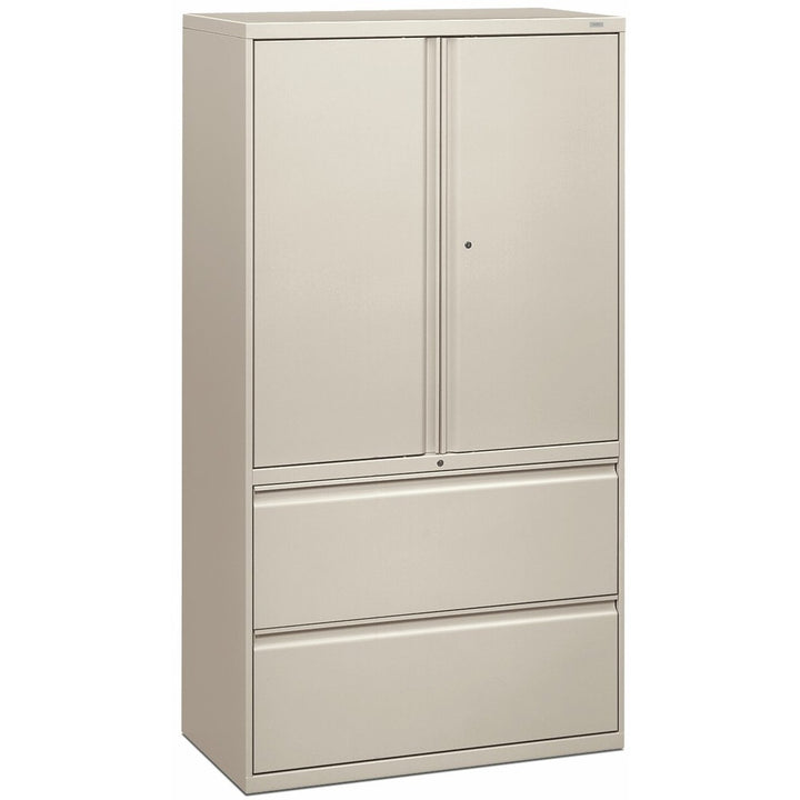 Image of HON® Lateral File,w/ Storage,2-drawer,36"x18"x64-1/2",Light Gray
