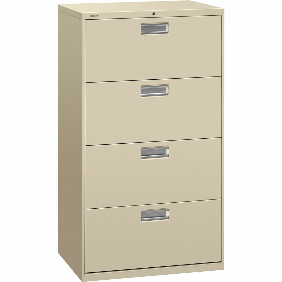 Image of HON® Lateral File, 4 Drawer, w/Lock, 30"x18"x52-1/2", Putty