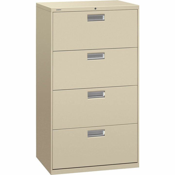 Image of HON® Lateral File, 4 Drawer, w/Lock, 30"x18"x52-1/2", Putty