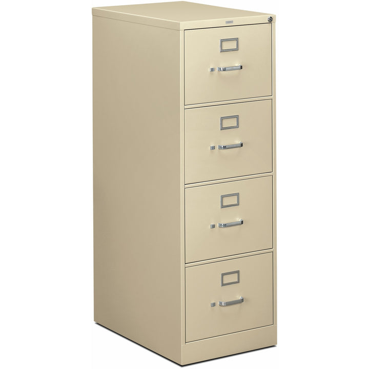 Image of HON® 310 Series Vertical File, 4 Legal-Size File Drawers, Putty, 18.25" X 26.5" X 52"