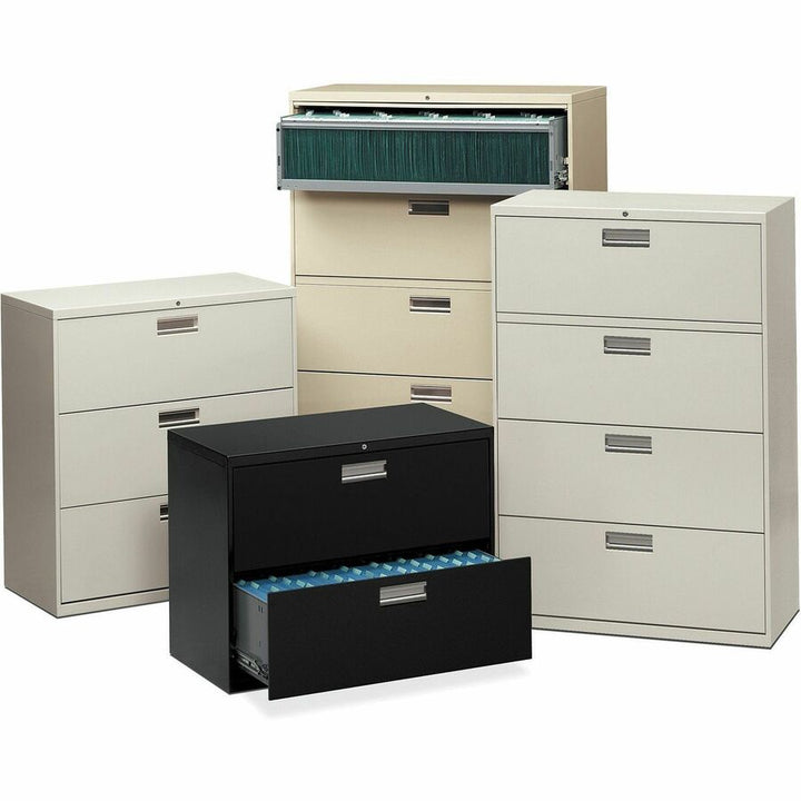 Image of HON® Brigade 600 Series Lateral File, 4 Legal/letter-Size File Drawers, Putty, 36" X 18" X 52.5"