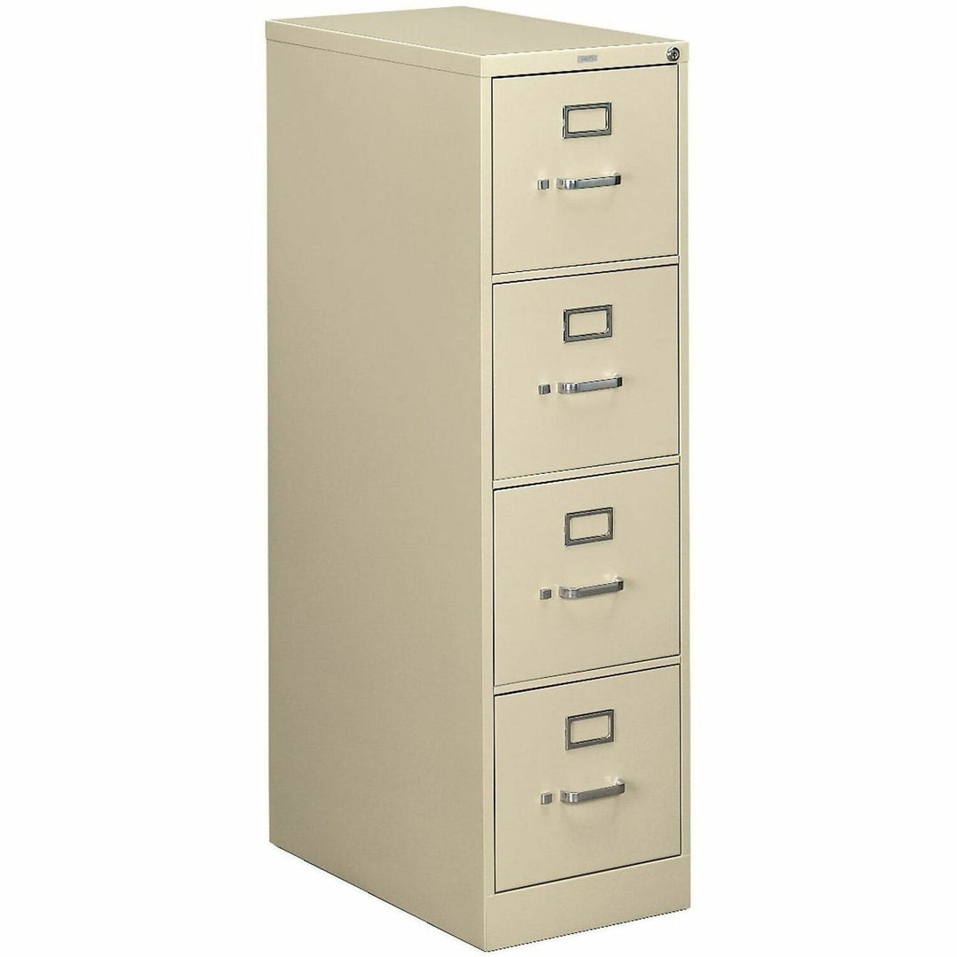 Image of HON® 510 Series Vertical File, 4 Letter-Size File Drawers, Putty, 15" X 25" X 52"