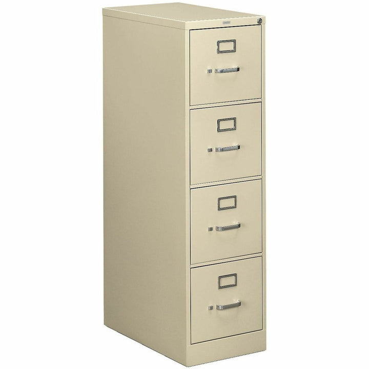 Image of HON® 510 Series Vertical File, 4 Letter-Size File Drawers, Putty, 15" X 25" X 52"