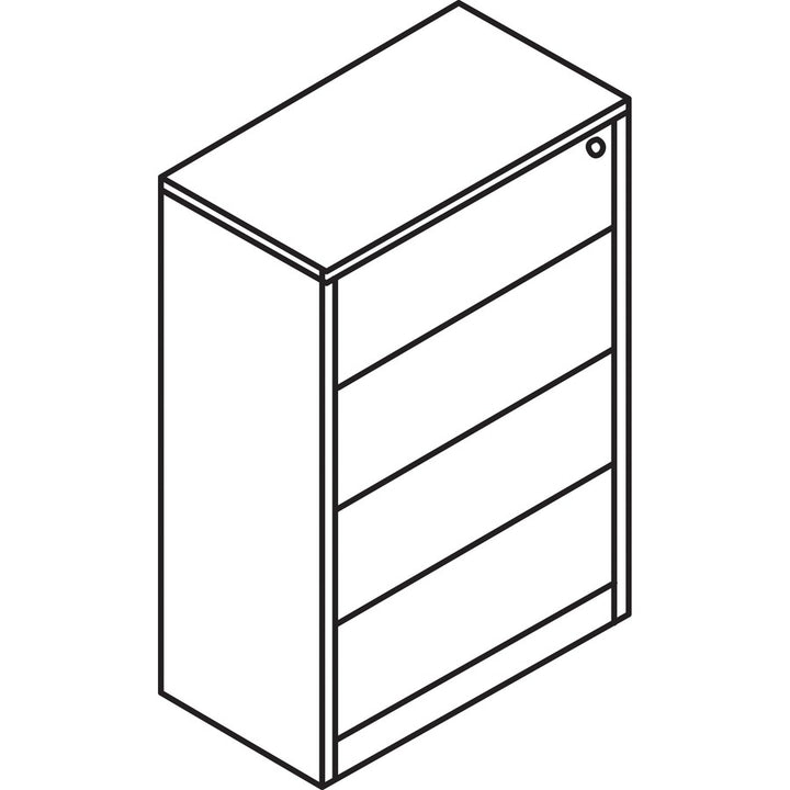 Image of HON® 10500 Series Lateral File, 4 Legal/letter-Size File Drawers, Mahogany, 36" X 20" X 59.13"