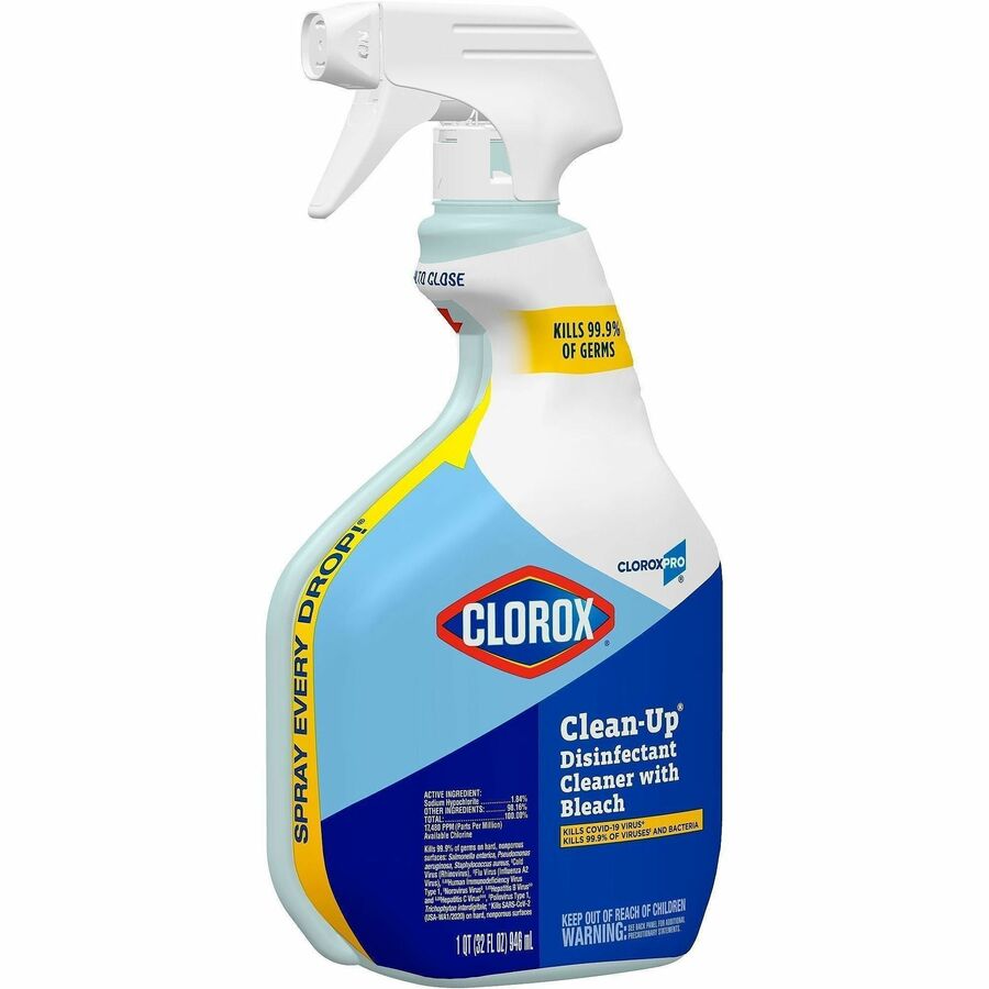 Image of CloroxPro™ 35417 Clean-Up Disinfectant Cleaner Spray with Bleach, Ready-To-Use, 32 fl oz (1 quart), Clear, 1 Each